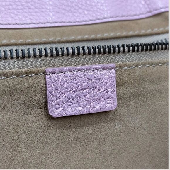 AUTHENTIC CELINE SHOULDER HAND BAG SATCHEL PINK LEATHER - Picture 10 of 12